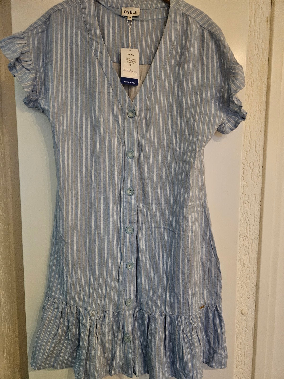 Cyell gestreepte jurk maat 38 - Nieuw met kaartjes, Maat 38/40 (M), Blauw, Nieuw, Ophalen of Verzenden