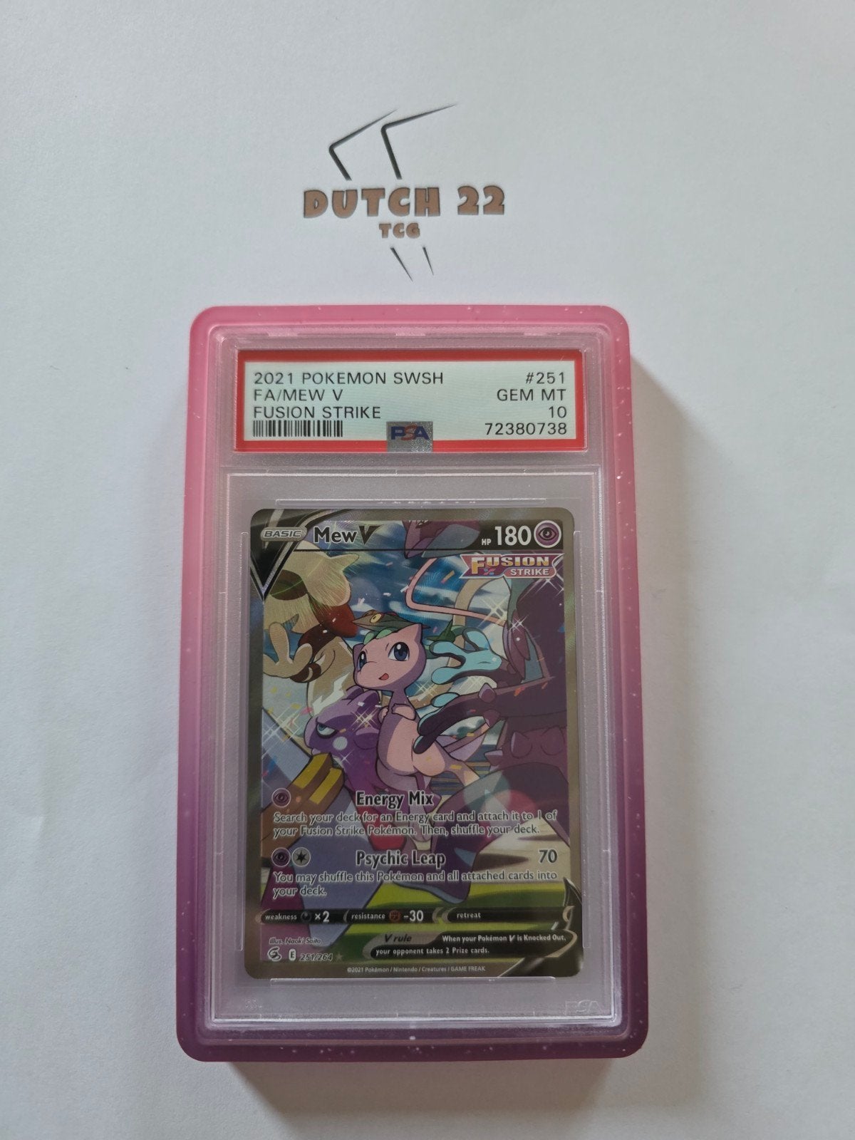 Mew V Fusion Strike PSA10 #251, Hobby en Vrije tijd, Verzamelkaartspellen | Pokémon, Ophalen of Verzenden, Nieuw, Overige typen