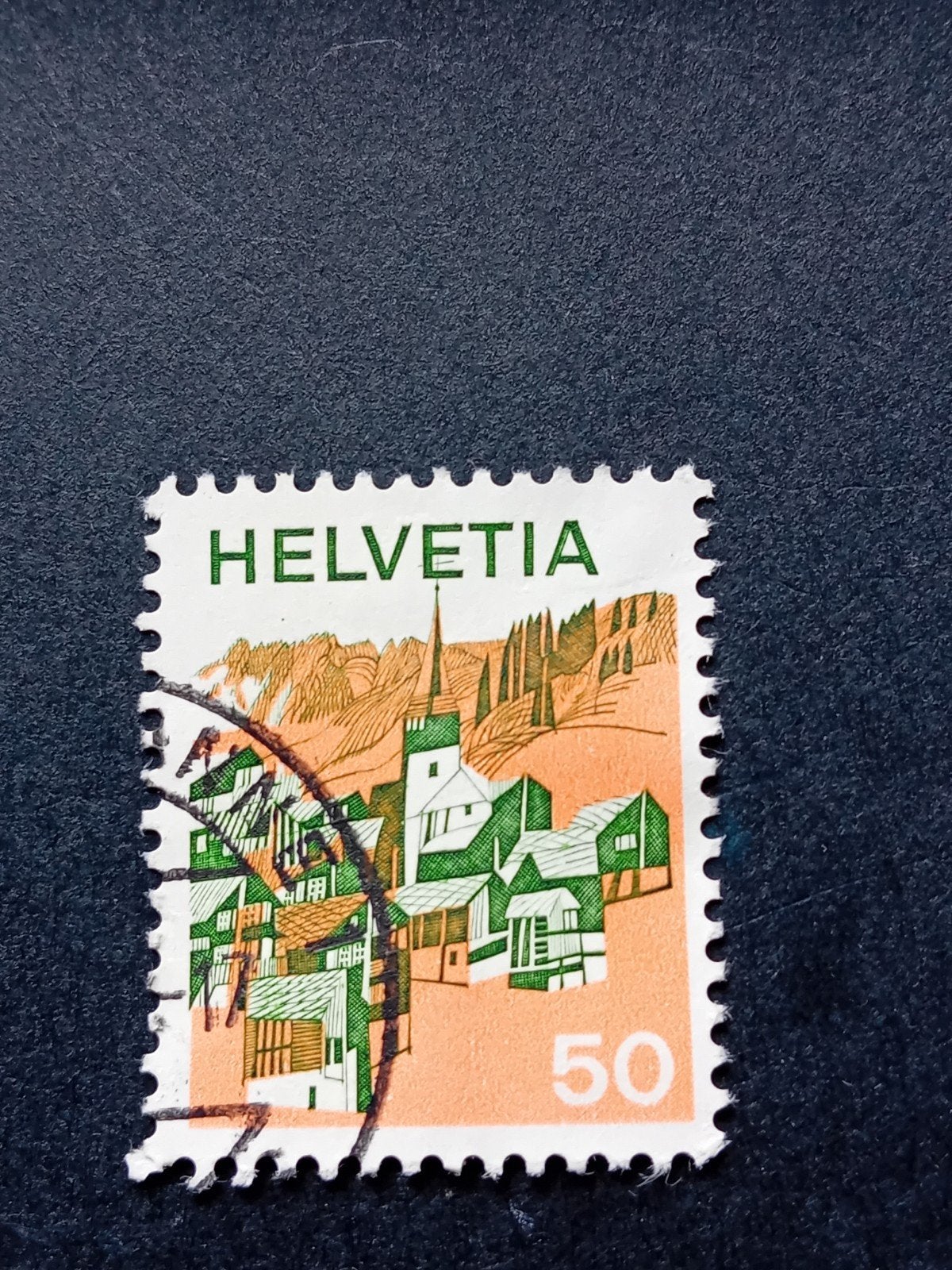 Zeldzame Helvetia postzegel - Gestempeld, Ophalen of Verzenden, Gestempeld