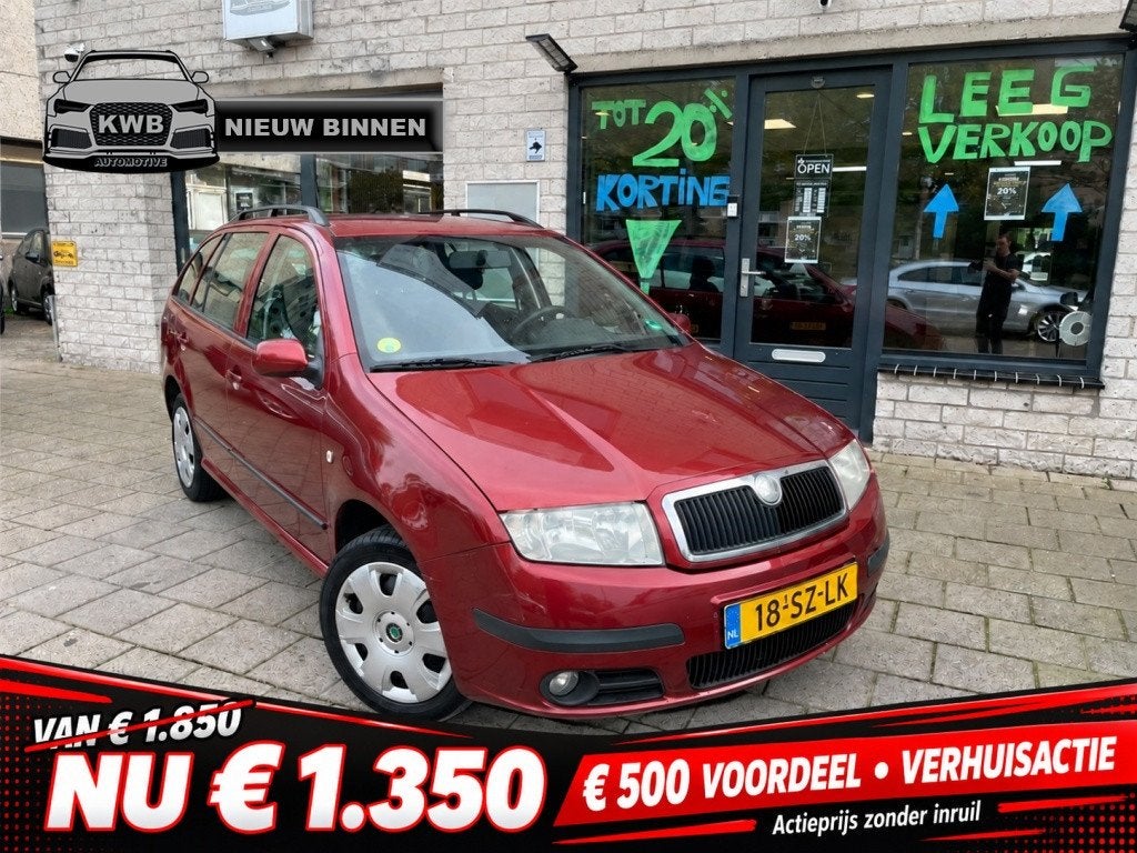 Skoda Fabia Combi 1.4-16V Airco Trekhaak Nieuwe Apk, Gebruikt, 4 cilinders, 1070 kg, 49 €/maand