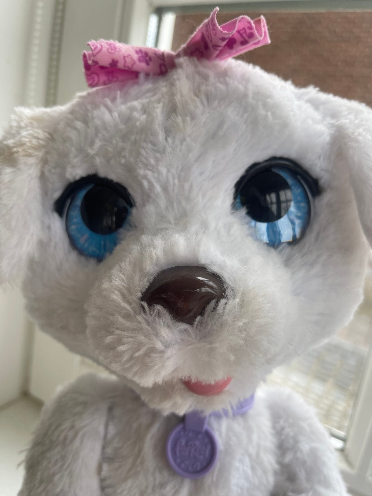 FurReal Friends Hondje Wit met Riem en Geluid, Gebruikt, Overige merken, Met geluid, Wit