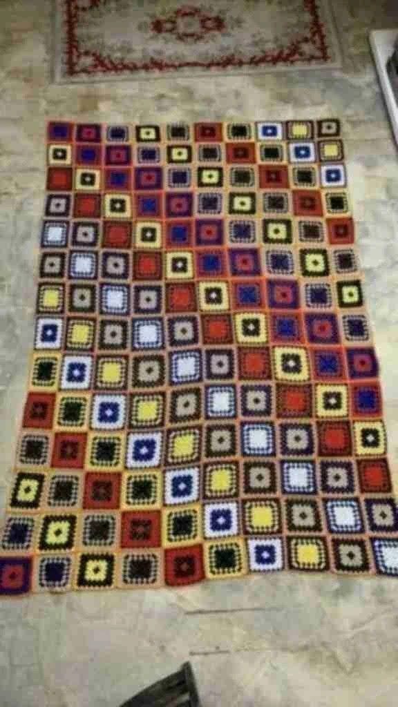 Granny patchwork kleed grandfoulard sprei 270/175 cm