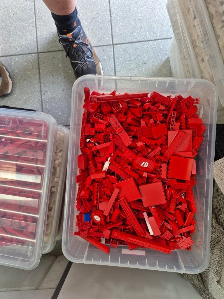 8,5 kg rode lego elementen, Kinderen en Baby's, Speelgoed | Duplo en Lego, Ophalen of Verzenden, Gebruikt, Losse stenen, Lego