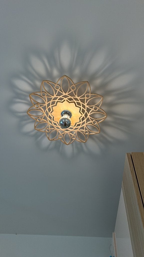 De noest plafondlamp Mandala, Dimbaar, Beige, Zo goed als nieuw, 40 cm