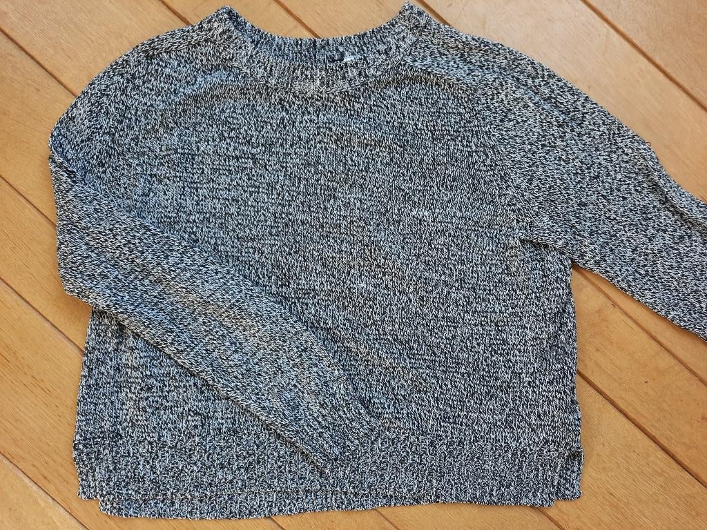 H&M Divided trui zwart wit melee cropped maat M, Maat 38/40 (M), H&M, Zwart, Ophalen of Verzenden