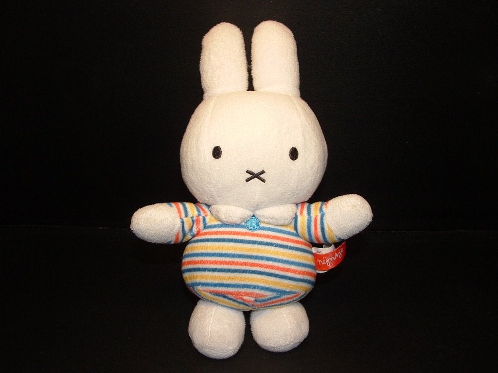 TIAMO KONIJN NIJNTJE VAN DICK BRUNA VELOURS WIT MET W, Kinderen en Baby's, Speelgoed | Knuffels en Pluche, Nieuw, Overige typen