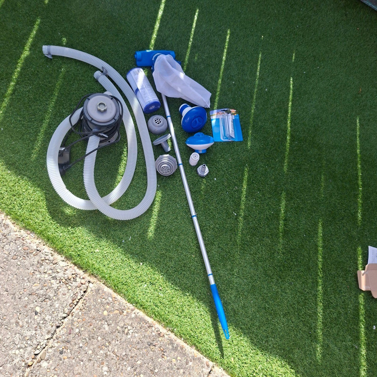 Zwembad onderhoudsset met pomp en accessoires, Tuin en Terras, Zwembad-toebehoren, Ophalen, Gebruikt, Zwembadpomp