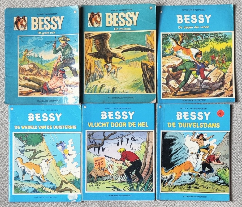 6 stripboeken van Bessy, Meerdere stripboeken, Ophalen of Verzenden, Gelezen