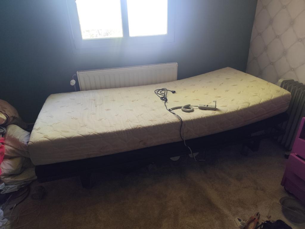 GRATIS Elektrisch verstelbare iBoxspring 90x200, Ophalen, Gebruikt, 90 cm, Eenpersoons