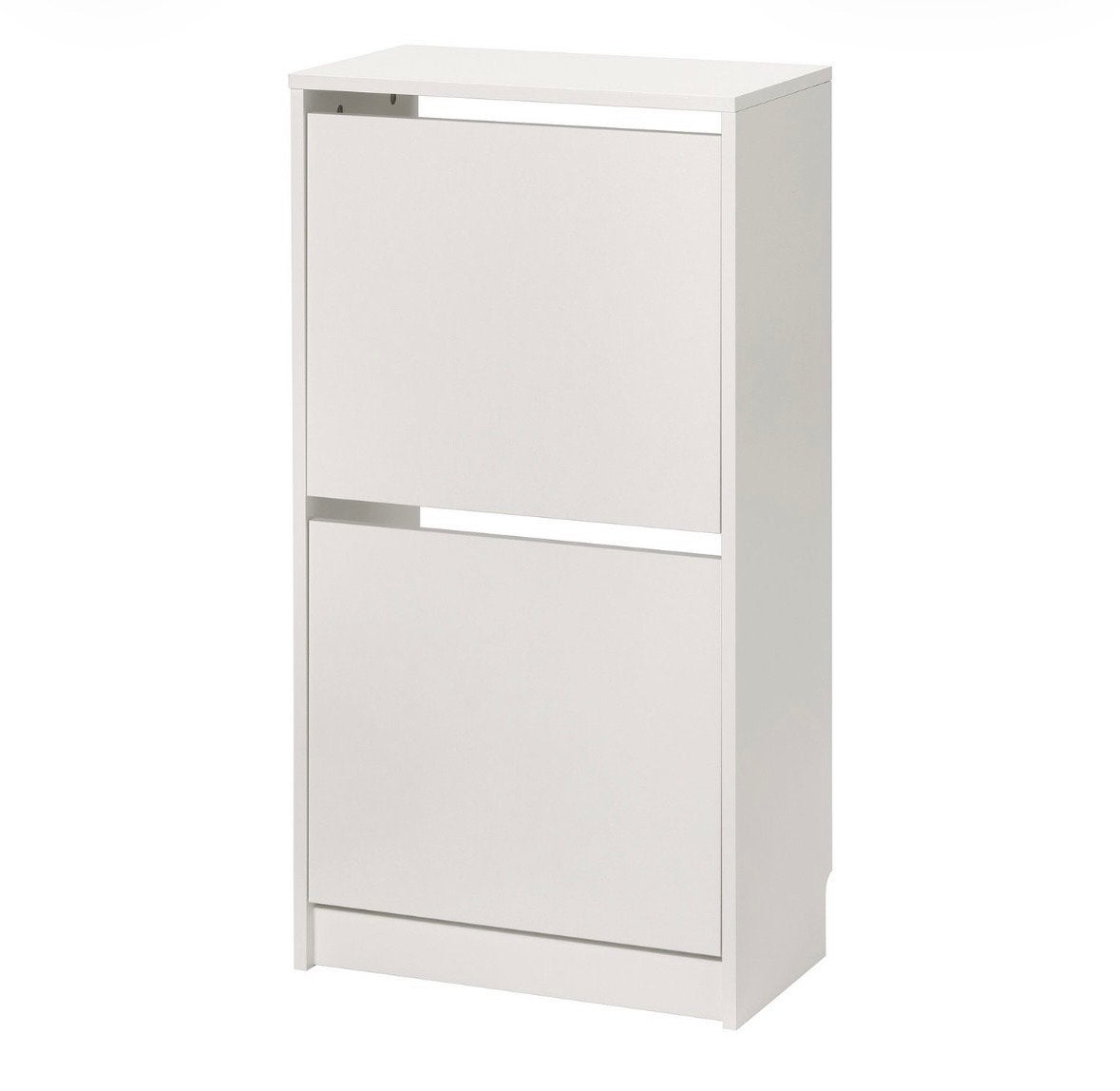 Witte schoenenkast met 2 vakken - IKEA Bissa, Ophalen, Zo goed als nieuw