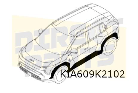 Kia EV3 dropellijst Rechts ORIGINEEL! 87751EV000BKL