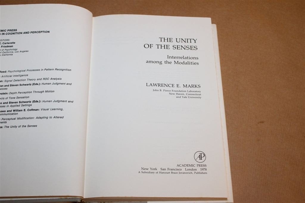 The Unity of the Senses — Synesthesie en Waarneming, Ophalen of Verzenden, Gelezen, Natuurwetenschap