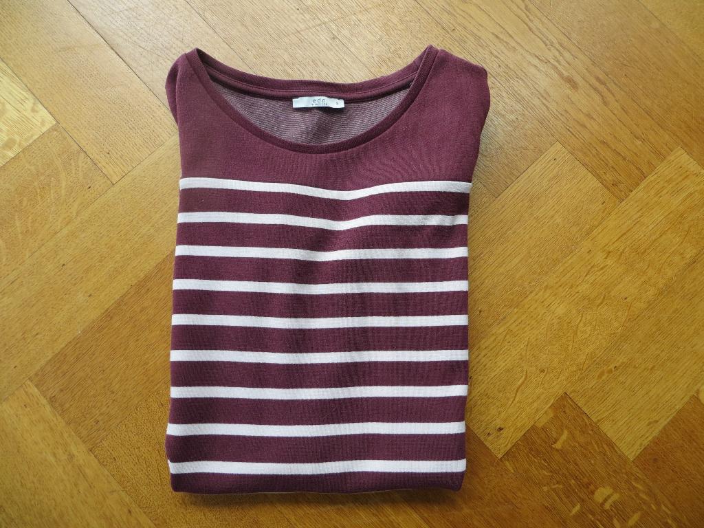 Esprit Jurk Sweaterjurk Vrijheid Bretonse streep Wijnrood  S, Ophalen of Verzenden, Zo goed als nieuw, Maat 36 (S), Boven de knie
