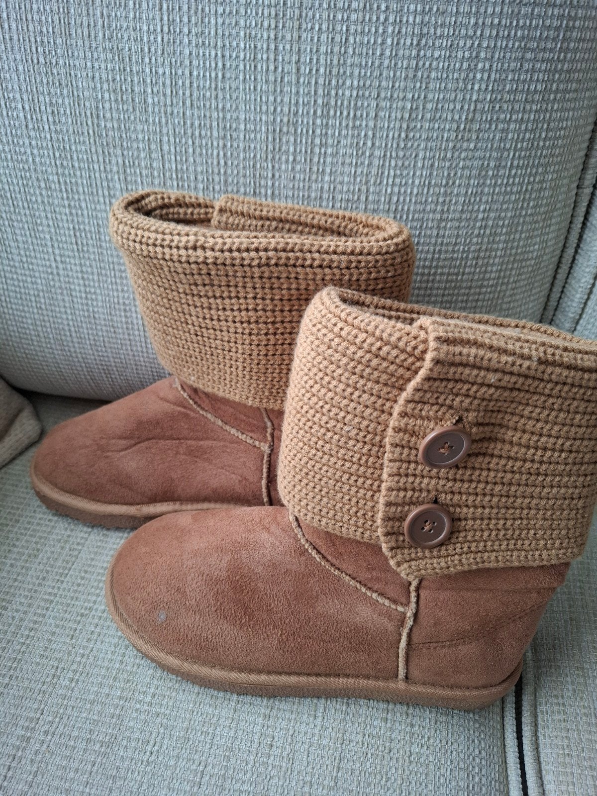 Warme laarzen met bont van binnen, maat 39/40, Ophalen of Verzenden, Bruin, Lage of Enkellaarzen