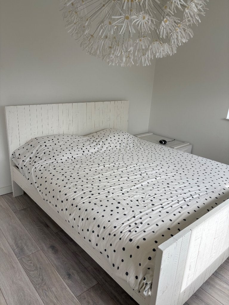 Twee persoonsbed 210x180, Ophalen, Gebruikt, Tweepersoons, 180 cm