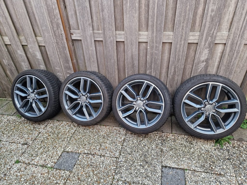Audi S3 Originele velgenset (past ook op A3), Ophalen, 18 inch, Gebruikt, Banden en Velgen