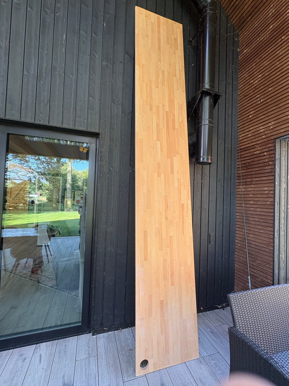 Beureu/keuken blad, Doe-het-zelf en Verbouw, Hout en Planken, Ophalen, Gebruikt, 25 tot 50 mm, Eiken