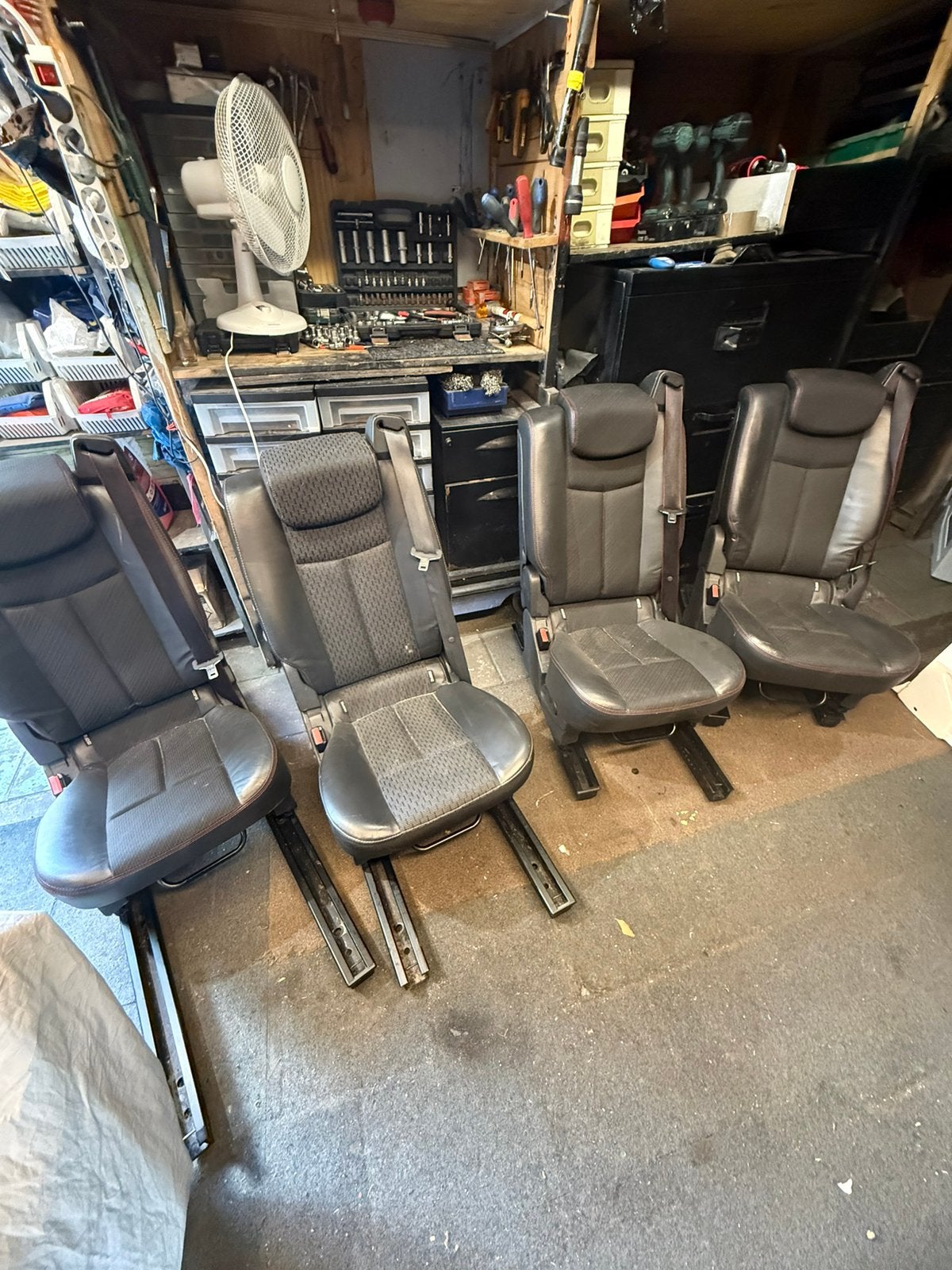 4 extra camper stoelen met rails komen uit Renault espace, Auto-onderdelen, Ophalen, Gebruikt, Renault