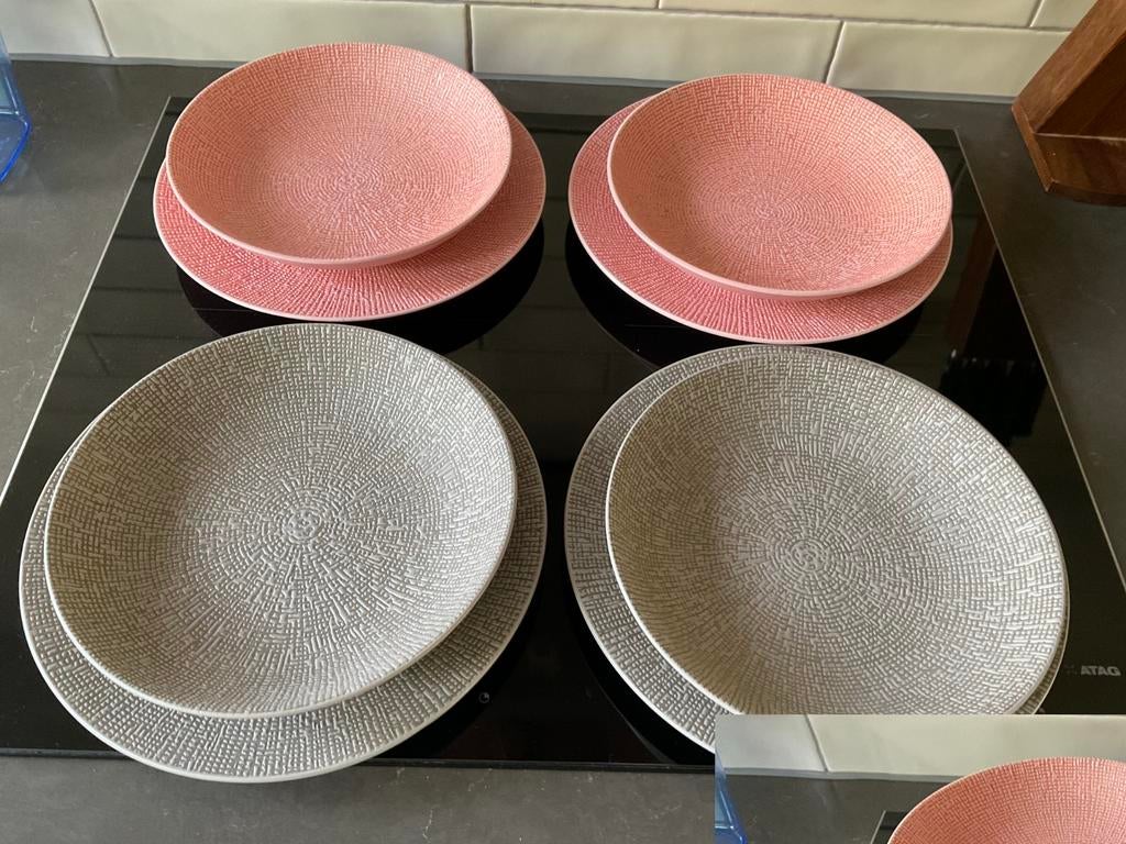 Palmer Cubical diner en diepe borden, Huis en Inrichting, Keuken | Servies, Ophalen of Verzenden, Zo goed als nieuw, Bord(en)