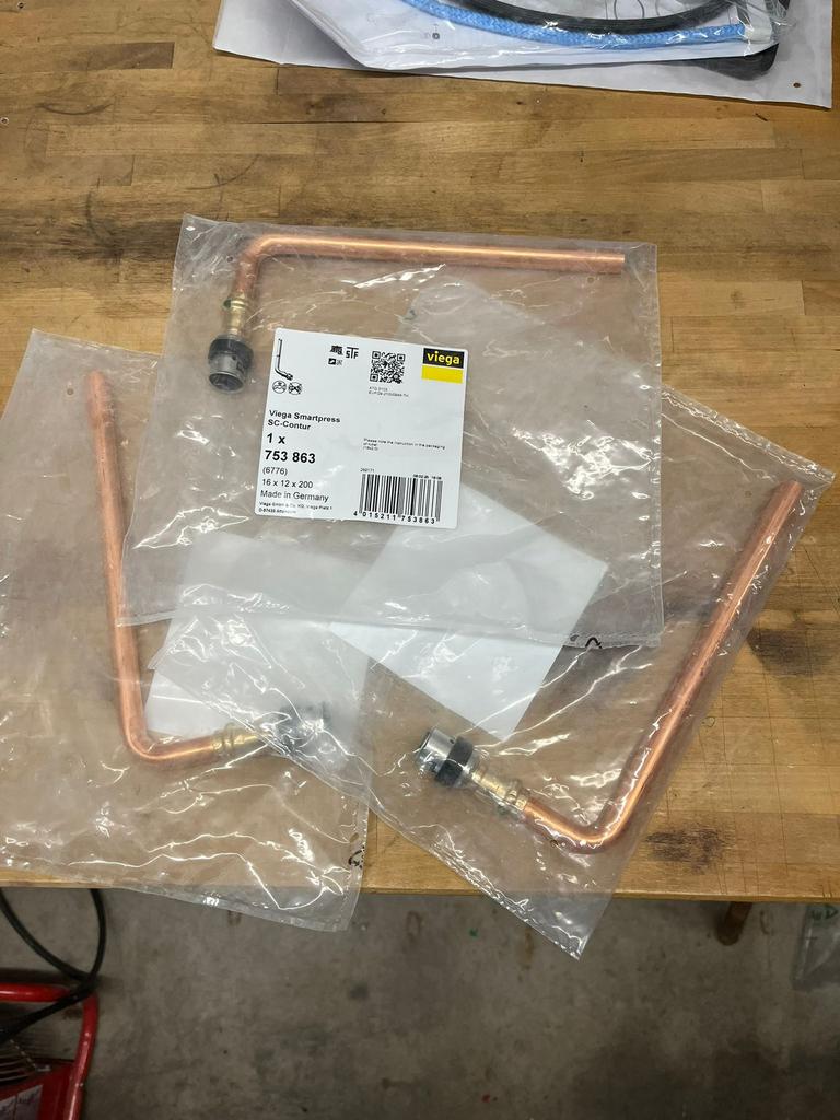1 t/m 3 viega smartpress aansluitbochten, Overige materialen, Bochten, Minder dan 20 mm, Nieuw