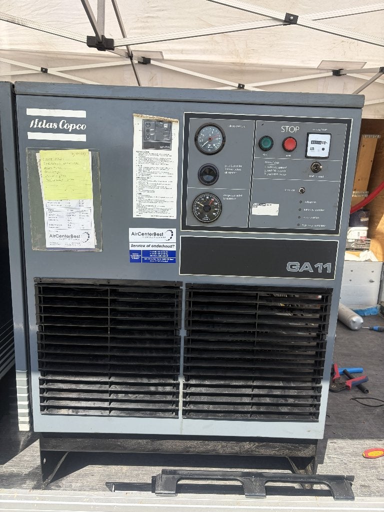 Atlas Copco GA11 schroefcompressor bj 1990 44800 uren, Ophalen, Geluidgedempt, Gebruikt, 800 liter/min of meer
