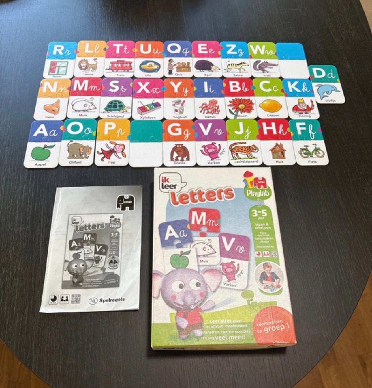 Ik leer letters - Educatief puzzelspel voor kinderen Jumbo, Ophalen of Verzenden, Zo goed als nieuw, Puzzelen