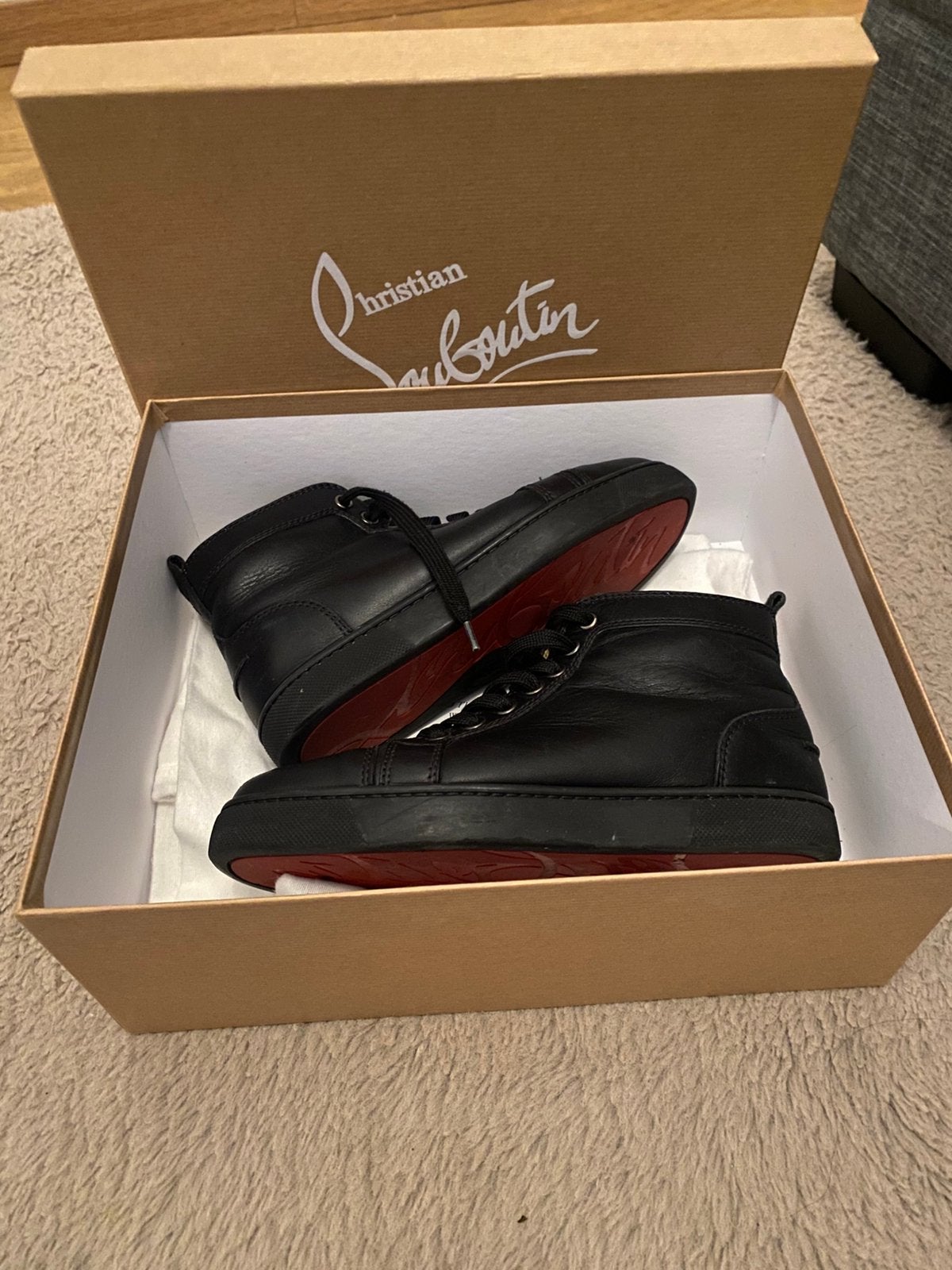 Originele Christian Louboutin, Ophalen of Verzenden, Zo goed als nieuw, Zwart