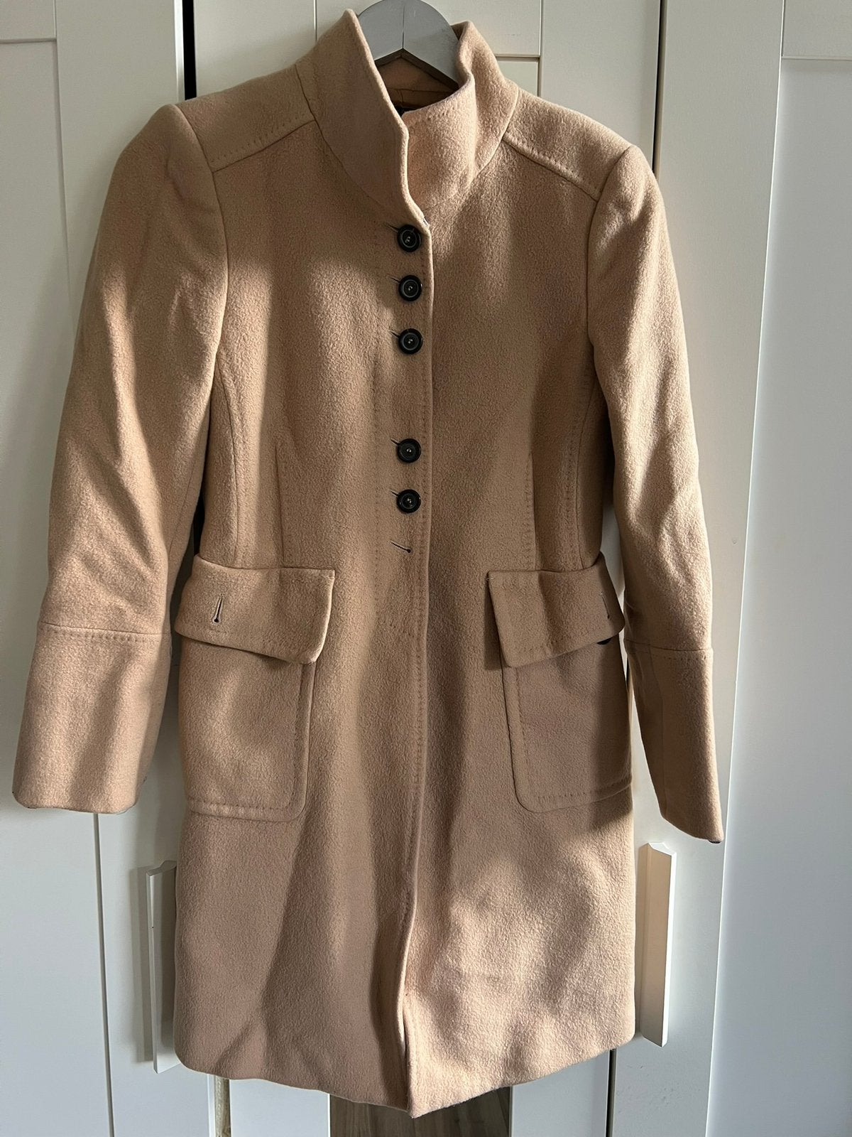 Zara vilt mantel colbert jas beige maat S, Ophalen of Verzenden, Zo goed als nieuw, Maat 36 (S), Beige