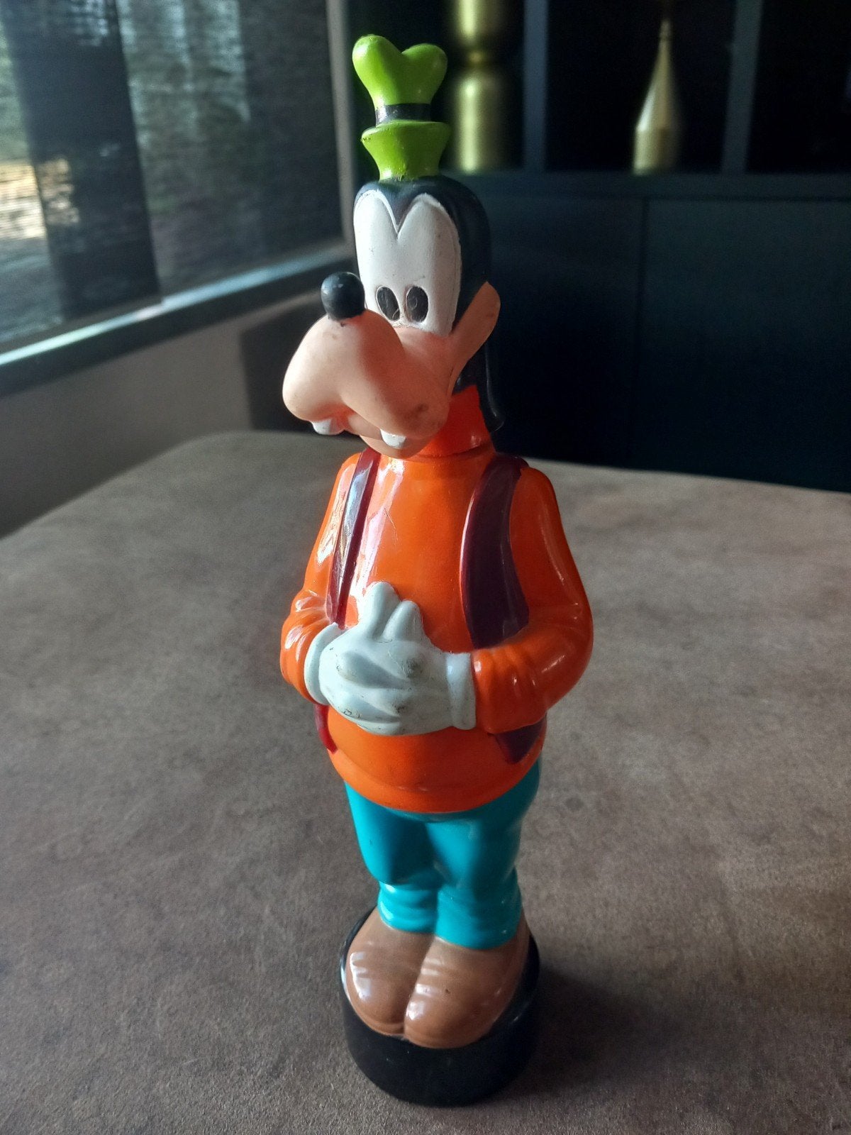 Vintage Goofy shampoo fles - leeg, Verzamelen, Gebruikt, Disney, Onbekend, Ophalen of Verzenden