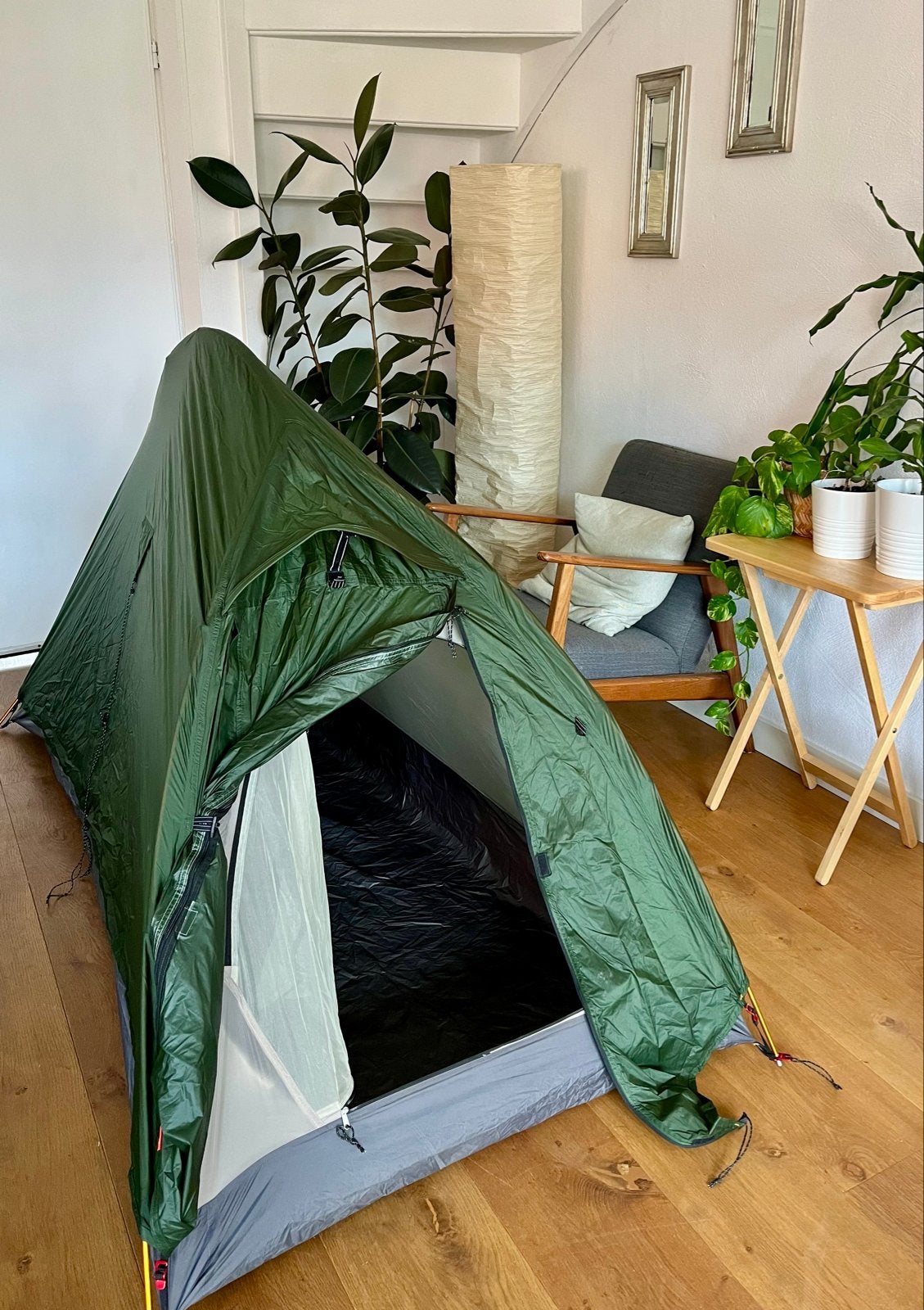 Alpkit Soloist 1-persoons tent - Lichtgewicht en Compact, Caravans en Kamperen, Ophalen of Verzenden, Zo goed als nieuw, Tot en met 2