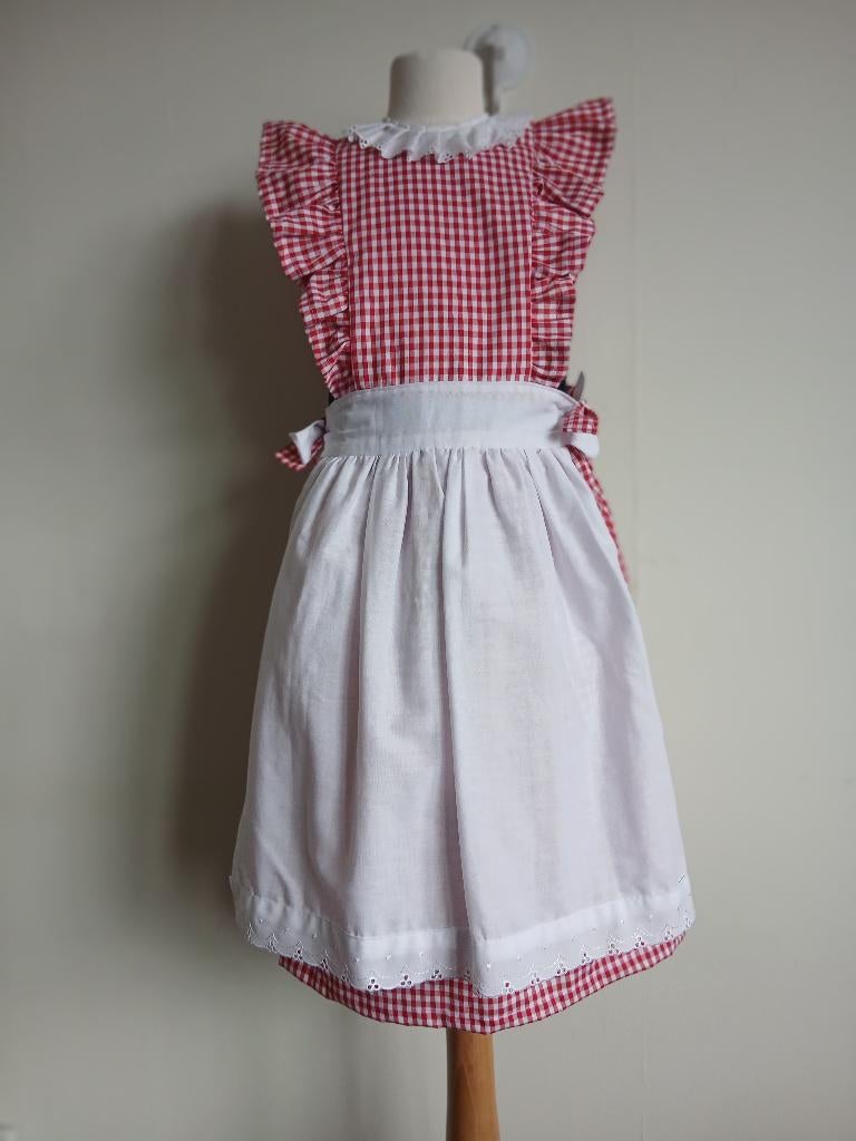 Ot en Sien jurkje maat 164 /176 Rood/wit, Kinderen en Baby's, Carnavalskleding en Verkleedspullen, Verzenden, Nieuw, 158 t/m 164