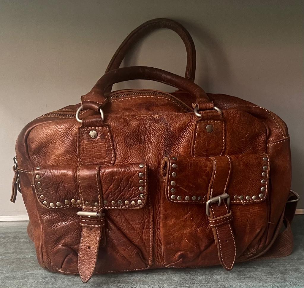 Cowboysbag., Ophalen of Verzenden, Zo goed als nieuw, Bruin, Leer