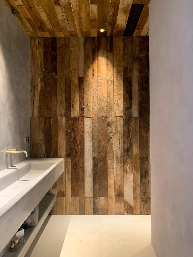 Houten wandbekleding & wandpanelen! Uniek oud barnwood hout!, Doe-het-zelf en Verbouw, Hout en Planken, Minder dan 25 mm, Nieuw