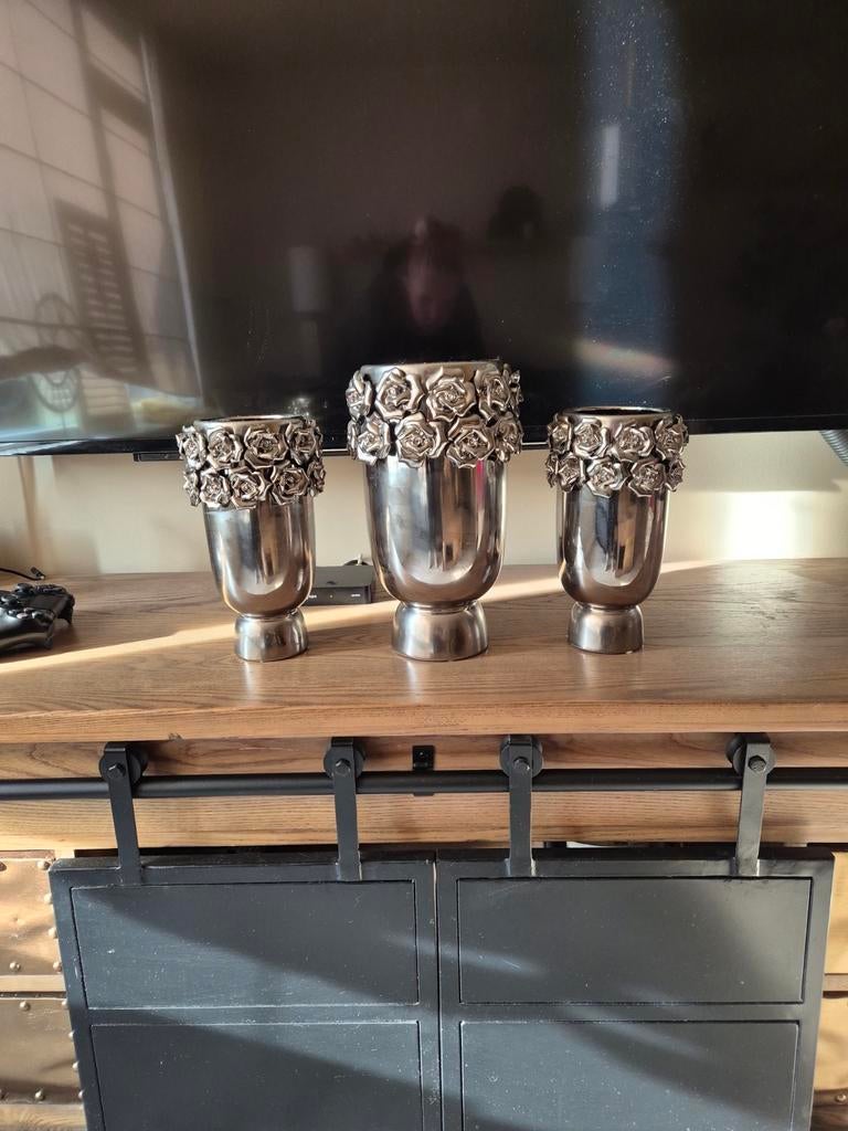 3 mooie exclusieve vazen, Huis en Inrichting, Woonaccessoires | Vazen, Ophalen of Verzenden, Zo goed als nieuw, Overige materialen