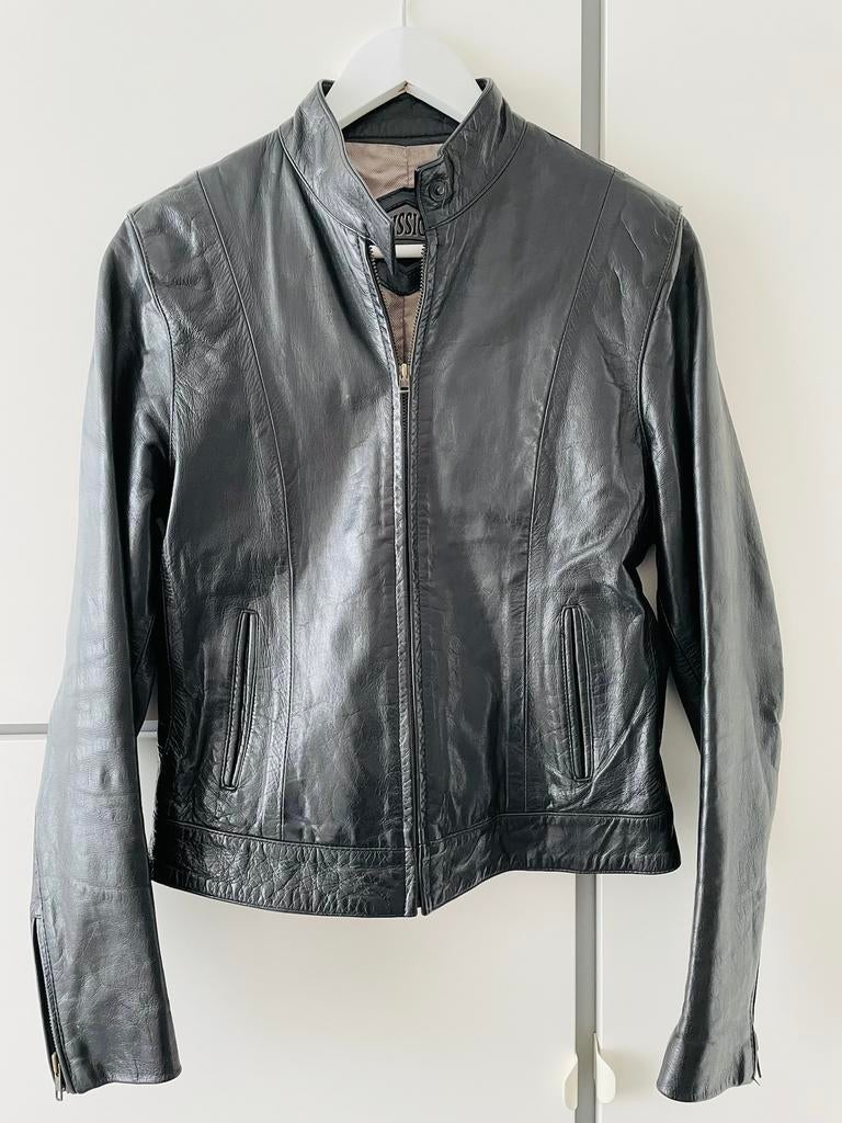 Leren Jas Maat L Zwart Merk Mission Leather Clothing Company, Kleding | Dames, Ophalen of Verzenden, Gedragen, Maat 42/44 (L)