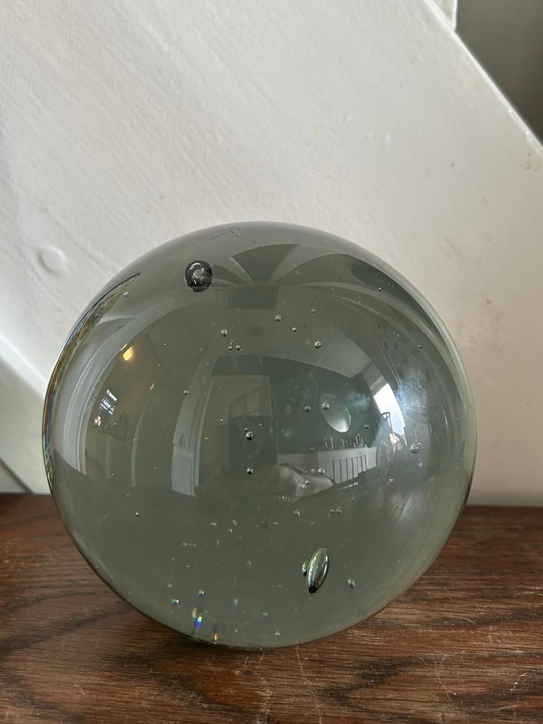 Grote zware presse papier glazen bol, Ophalen of Verzenden, Gebruikt