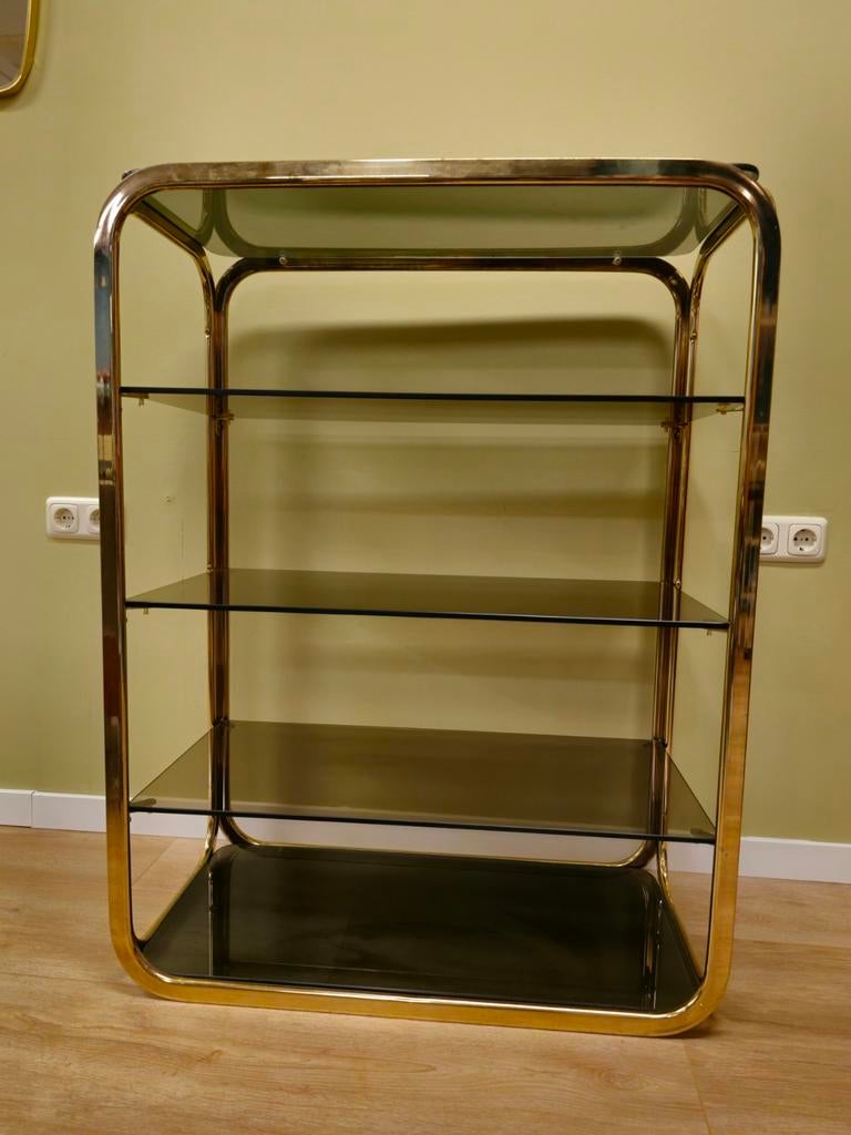 Vintage Messing Vitrinekast Vitrine Open Kast Roomdivider, Huis en Inrichting, Kasten | Vitrinekasten, Ophalen, Nvt, Nvt, Nvt