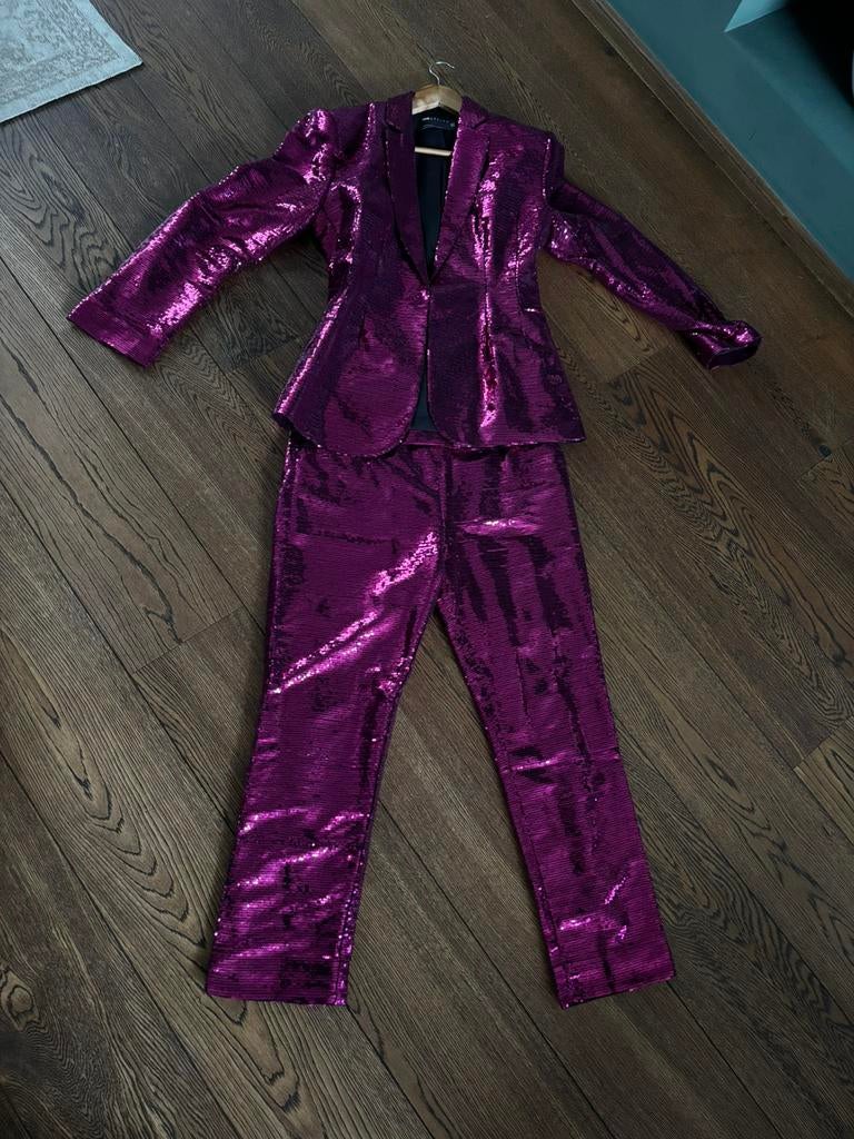 Geweldig paars glitterpak NIEUW, Carnaval, Nieuw, Overige maten, Ophalen of Verzenden