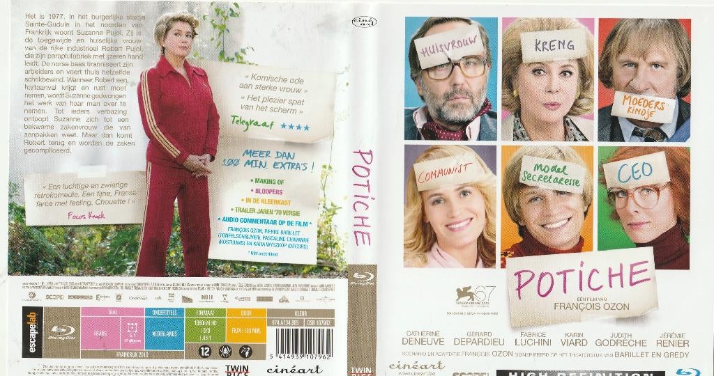 Potiche blu ray ( ned. ondert., Ophalen of Verzenden, Zo goed als nieuw, Humor en Cabaret
