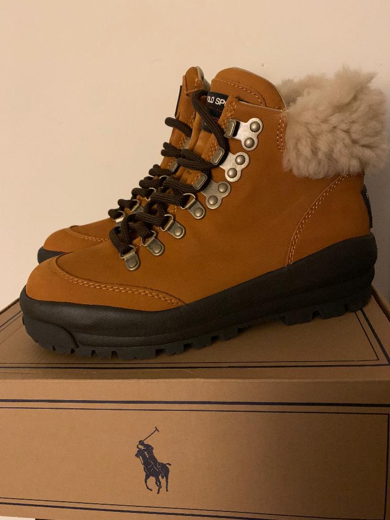 Ralph Lauren Suede Polo Sport wandelschoenen mt:37,5, Bruin, Lage of Enkellaarzen, Nieuw, Ophalen of Verzenden