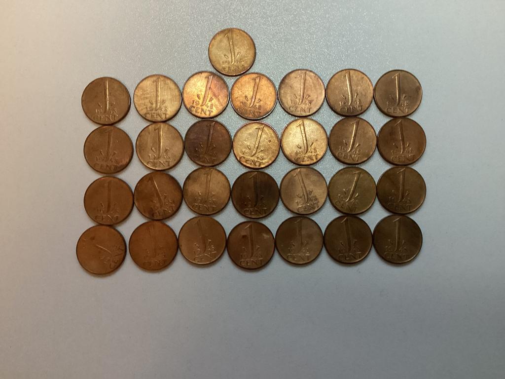 Diverse 1 cent Nederlandse munten, zie de omschrijving., Postzegels en Munten, Munten | Nederland, Ophalen, Koningin Wilhelmina