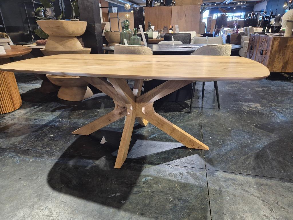 Eettafel  200 / 240 / 280 cm – Bruin of Naturel leverbaar, Huis en Inrichting, Tafels | Eettafels, Overige materialen, Bornsestraat 31