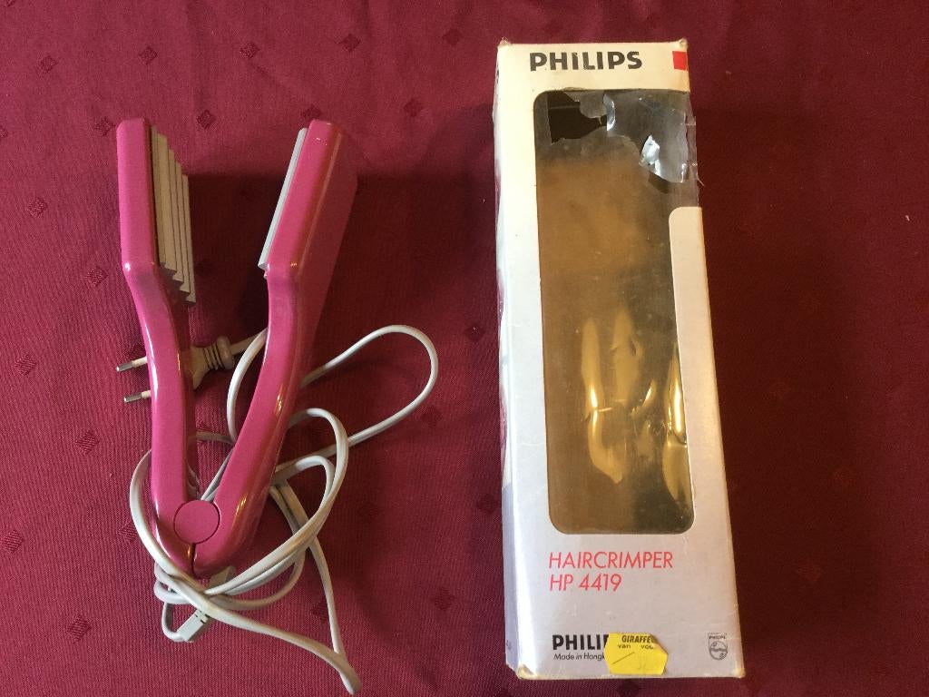 vintage philips haircrimper hp4419., Ophalen of Verzenden, Gebruikt, Krultang of Stijltang