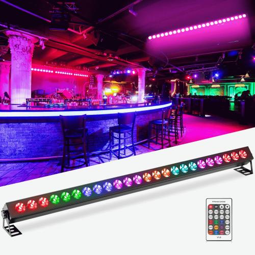 DJLicht 80W RGB Led Bar met Accu en Afstandsbediening 113cm, Muziek en Instrumenten, Geluidgestuurd, ., Nieuw, Ophalen of Verzenden