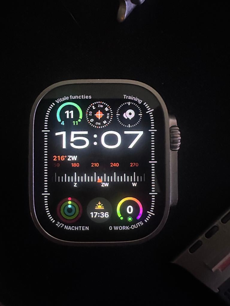 Apple Watch Ultra 2 (49mm) + 7 banden, Apple Watch ⌚️, IOS, Ophalen of Verzenden, Zo goed als nieuw