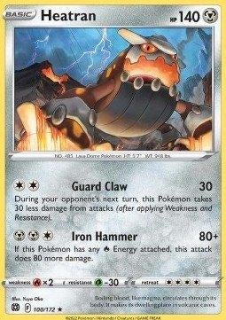 Pokemon - Heatran (BRS 100) Rare.., Ophalen of Verzenden, Zo goed als nieuw, Losse kaart