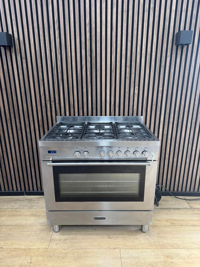 Nette staat Rvs Fratelli onofri Fornuis (Gratis bezorgen), 60 cm of meer, Ophalen of Verzenden, Zo goed als nieuw, Energieklasse A of zuiniger