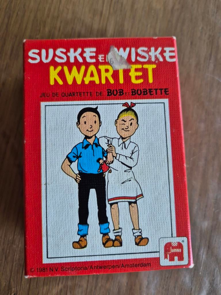 Suske en Wiske kwartet Jumbo vintage, Verzamelen, Speelkaarten, Jokers en Kwartetten, Ophalen of Verzenden, Gebruikt, Kwartet(ten)