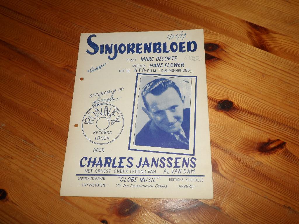 Sinjorenbloed - hans flower / marc decorte, Gebruikt, Gitaar, Ophalen of Verzenden, Artiest of Componist