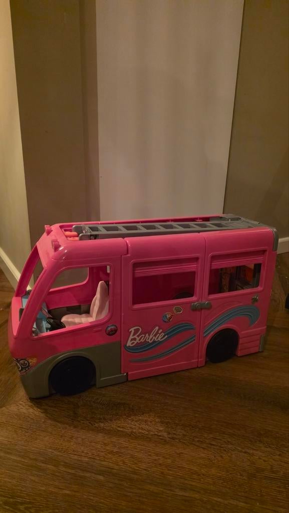 Barbie Camper met accessoires, Kinderen en Baby's, Speelgoed | Poppen, Ophalen of Verzenden, Gebruikt, Barbie
